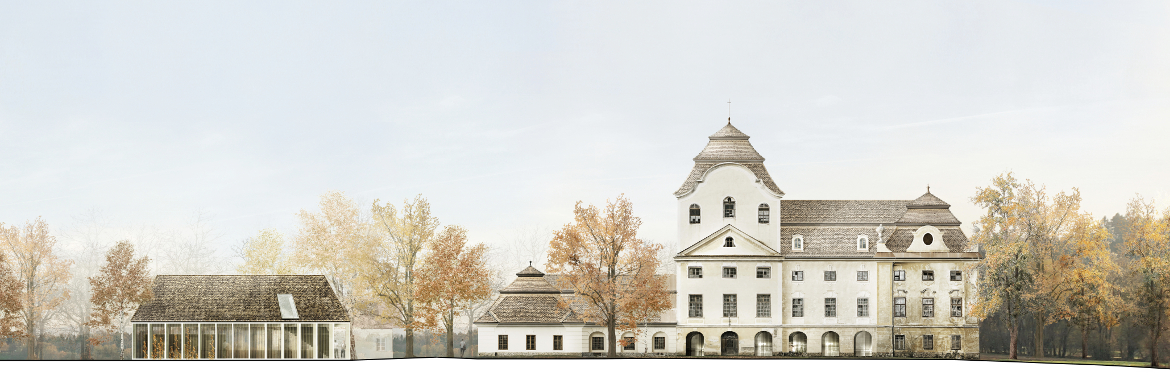 Schloss Welsberg Bestand-Ansicht Süd-Farbe-Gesamt_Hell_Ziegel_Dach verschoben_1170